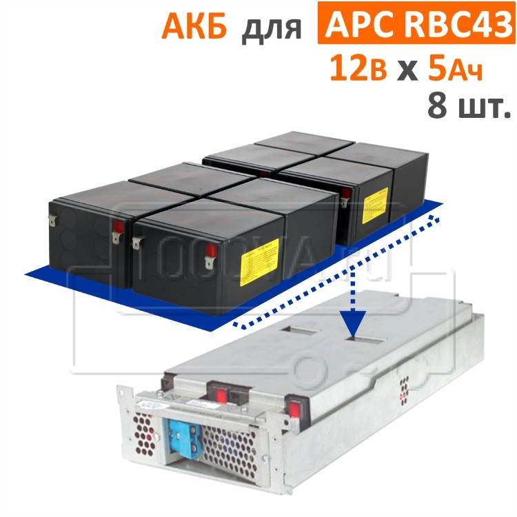 Комплект аккумуляторов для APC RBC43