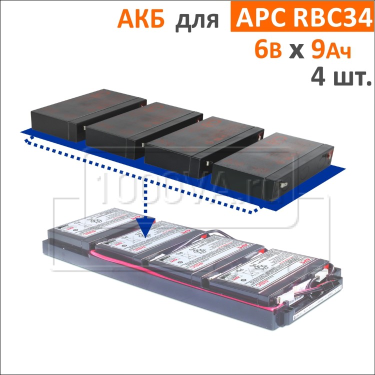 Комплект аккумуляторов для APC RBC34
