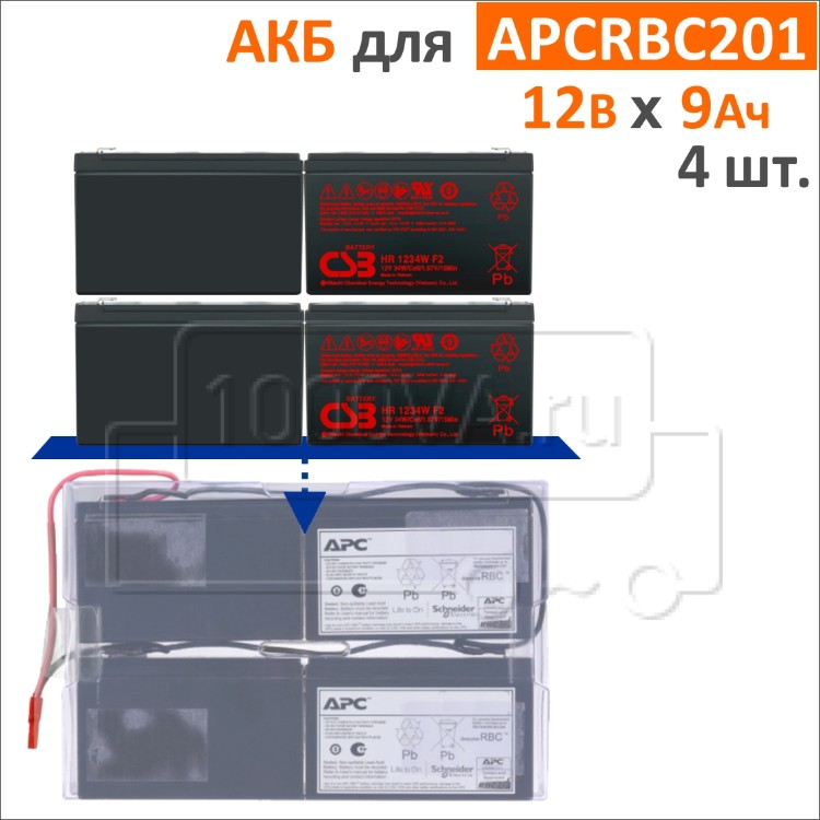 Комплект аккумуляторов для APCRBCV201