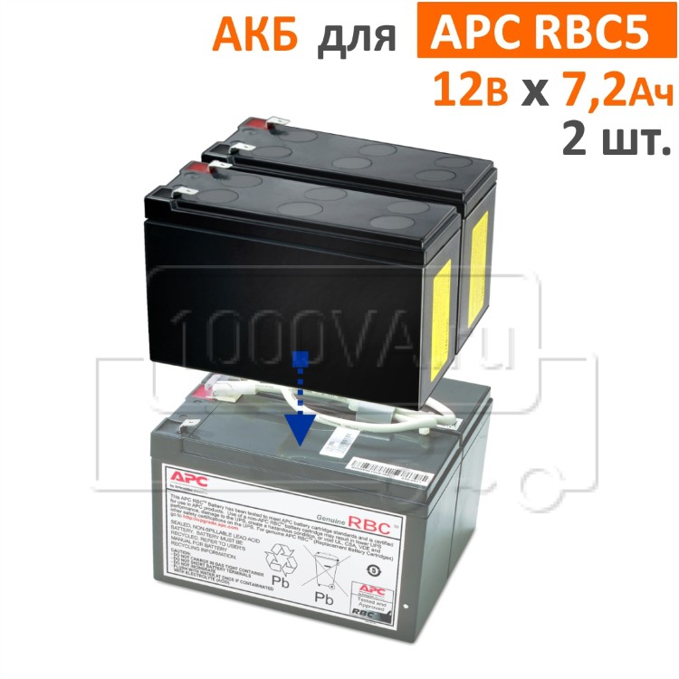 Комплект аккумуляторов для APC RBC5