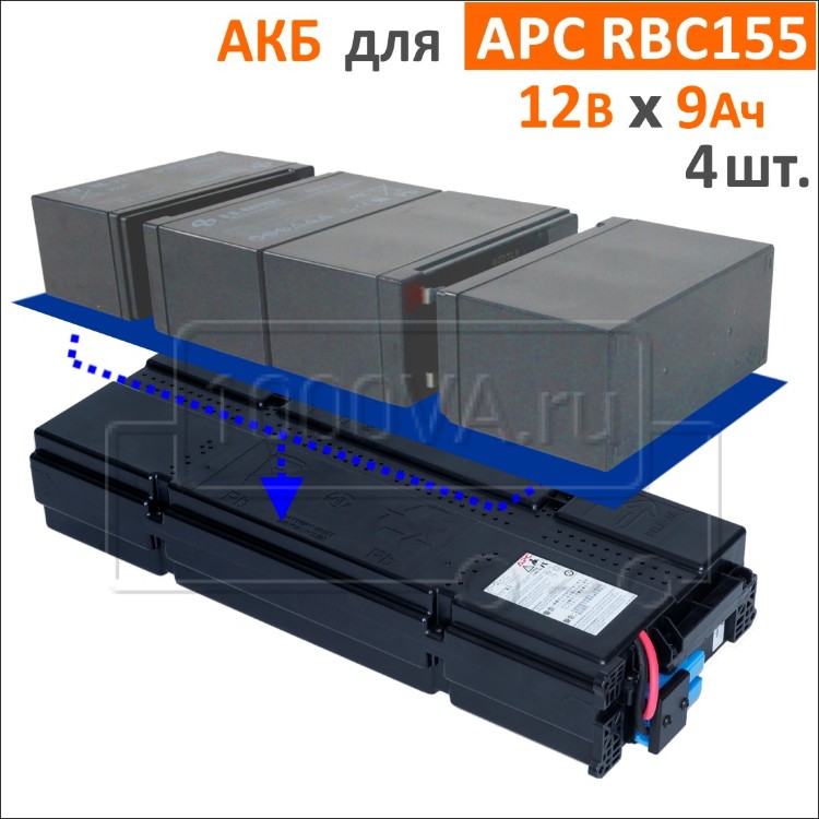 Комплект аккумуляторов для APCRBC155