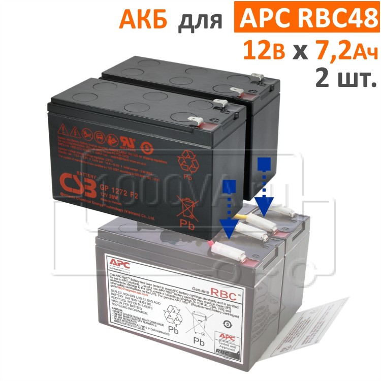 Комплект аккумуляторов для APC RBC48