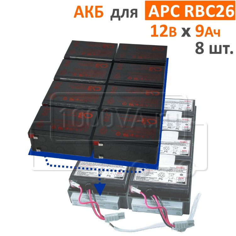 Комплект аккумуляторов для APC RBC26