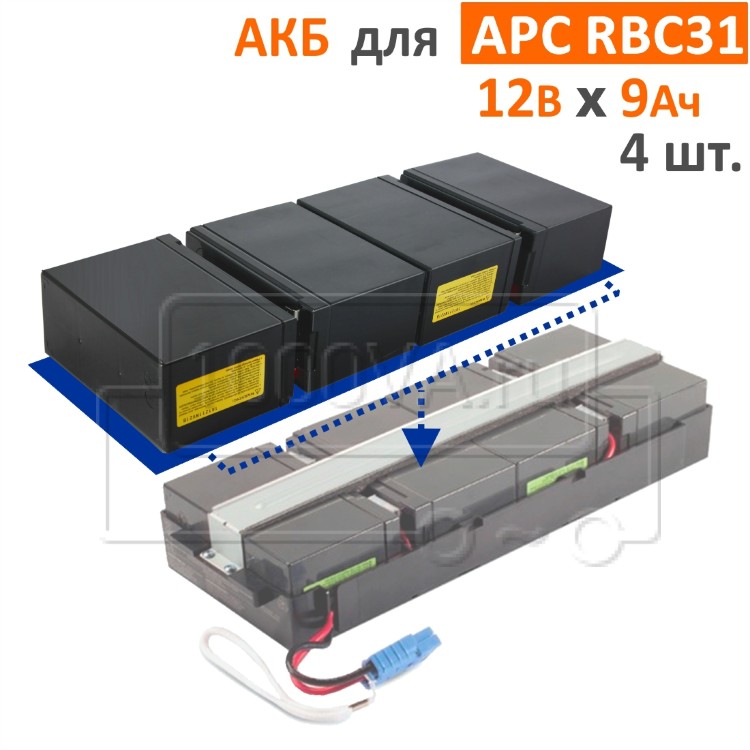 Комплект аккумуляторов для APC RBC31